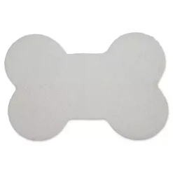 Tan Eat Play Love Bone-Shaped Pet Bowl Mat
