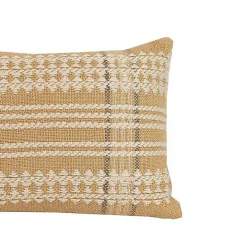 Tan Woven Geo Diamond Indoor/Outdoor Pillow