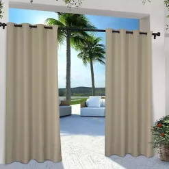 Taupe Cabana Outdoor Curtain Panel Set, 108 in.