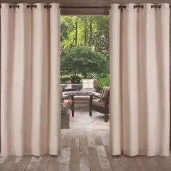 Taupe Delano Outdoor Curtain Panel Set, 120 in.