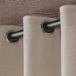 Taupe Delano Outdoor Curtain Panel Set, 120 in.