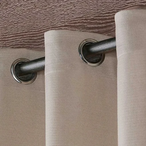 Taupe Delano Outdoor Curtain Panel Set, 120 in.