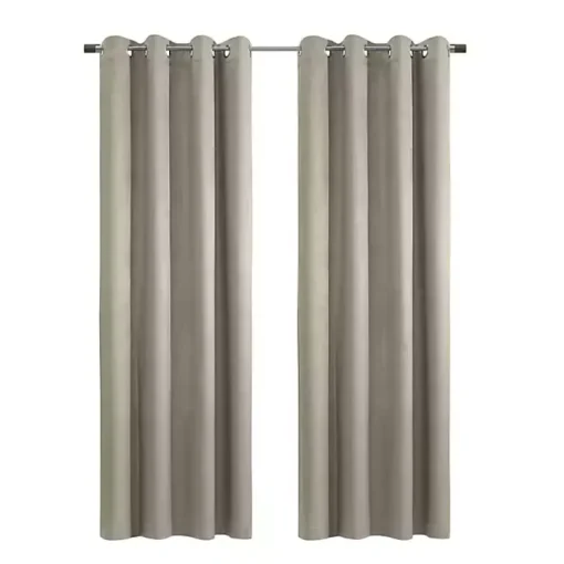 Taupe Paris Velvet Blackout Curtain Panel, 108 in.