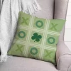 Tic Tac Toe Clover Indoor/Outdoor Pillow