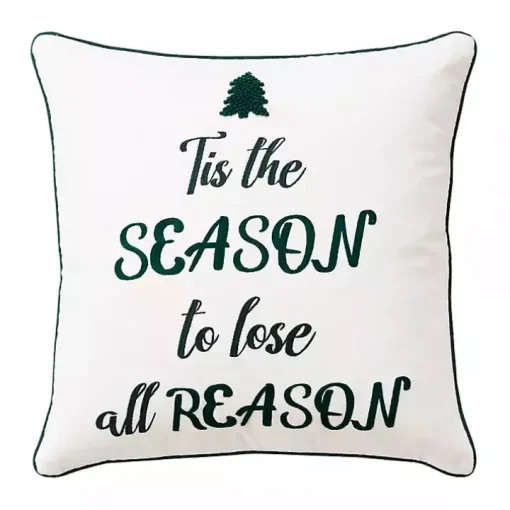 Tis the Reason Christmas Throw Pillow