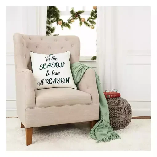 Tis the Reason Christmas Throw Pillow