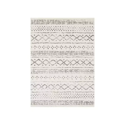 Toasted Brown Abstract Diamond Area Rug, 5x7