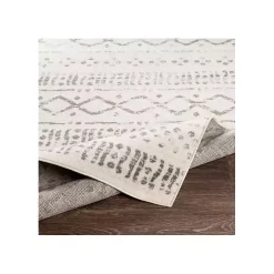 Toasted Brown Abstract Diamond Area Rug, 5x7