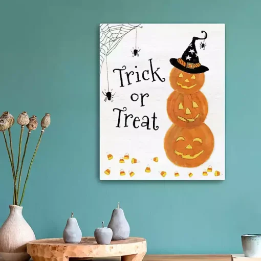 Trick or Treat Jack O' Lanterns Canvas Art Print