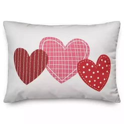 Triple Heart Pattern Valentine's Pillow