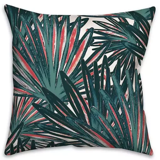 Tropical Leaves Outdoor Pillow