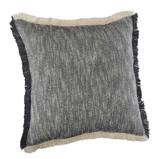 Two-Tone Navy Woven Accent Pillow