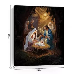 Warm Nativity Scene Canvas Art Print, 24x30 in.
