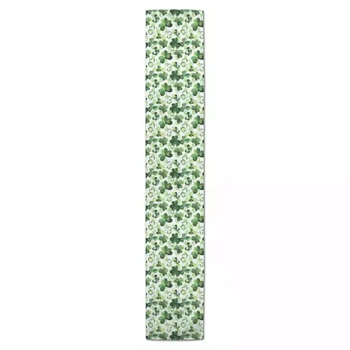 Watercolor Clovers Table Runner, 72 in.