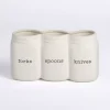 White Ceramic 3-Section Mason Jar Utensil Holder