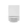 White Coupe Square Appetizer Plates, Set of 6