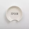 White Debossed Spoon Rest