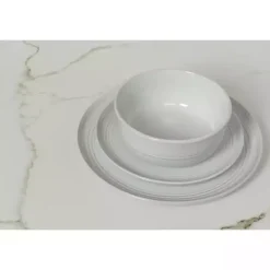 White Double Line 16-pc. Dinnerware Set