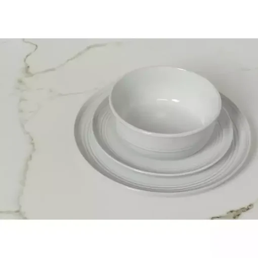 White Double Line 16-pc. Dinnerware Set