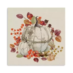 White Harvest Pumpkin Canvas Art Print