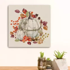 White Harvest Pumpkin Canvas Art Print