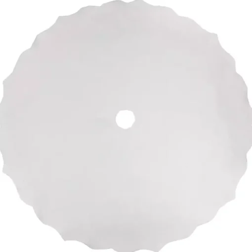 White Scalloped Christmas Tree Skirt, 48 in.