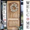 White Welcome Spring Porch Board