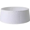 White Woven Rattan Tree Collar