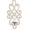 Whitewash Beaded Scroll Sconce