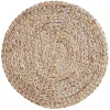 Whitewashed Woven Rattan Placemats, Set of 4