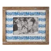 Wooden Blue Printed Picture Frame, 5x7