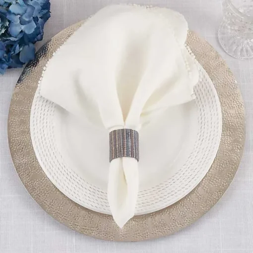 Woven Indigo 4-pc. Napkin Ring Set