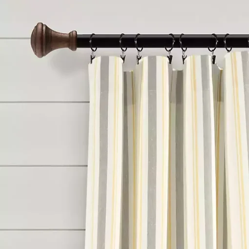 Yellow & Gray Farmhouse Curtain Panel Set, 95 in.
