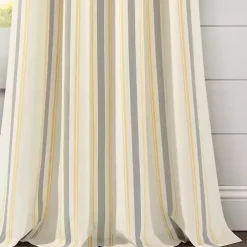 Yellow & Gray Farmhouse Curtain Panel Set, 95 in.