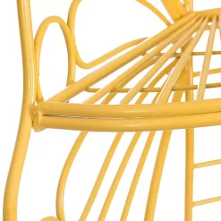 Yellow Metal Butterfly Garden Chair