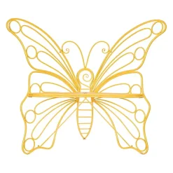 Yellow Metal Butterfly Garden Chair