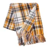 Zelda Orange Plaid Throw
